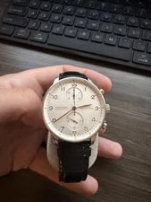 IWC Portugieser Chronograph Automatic IW371445 Silver Dial Leather 3