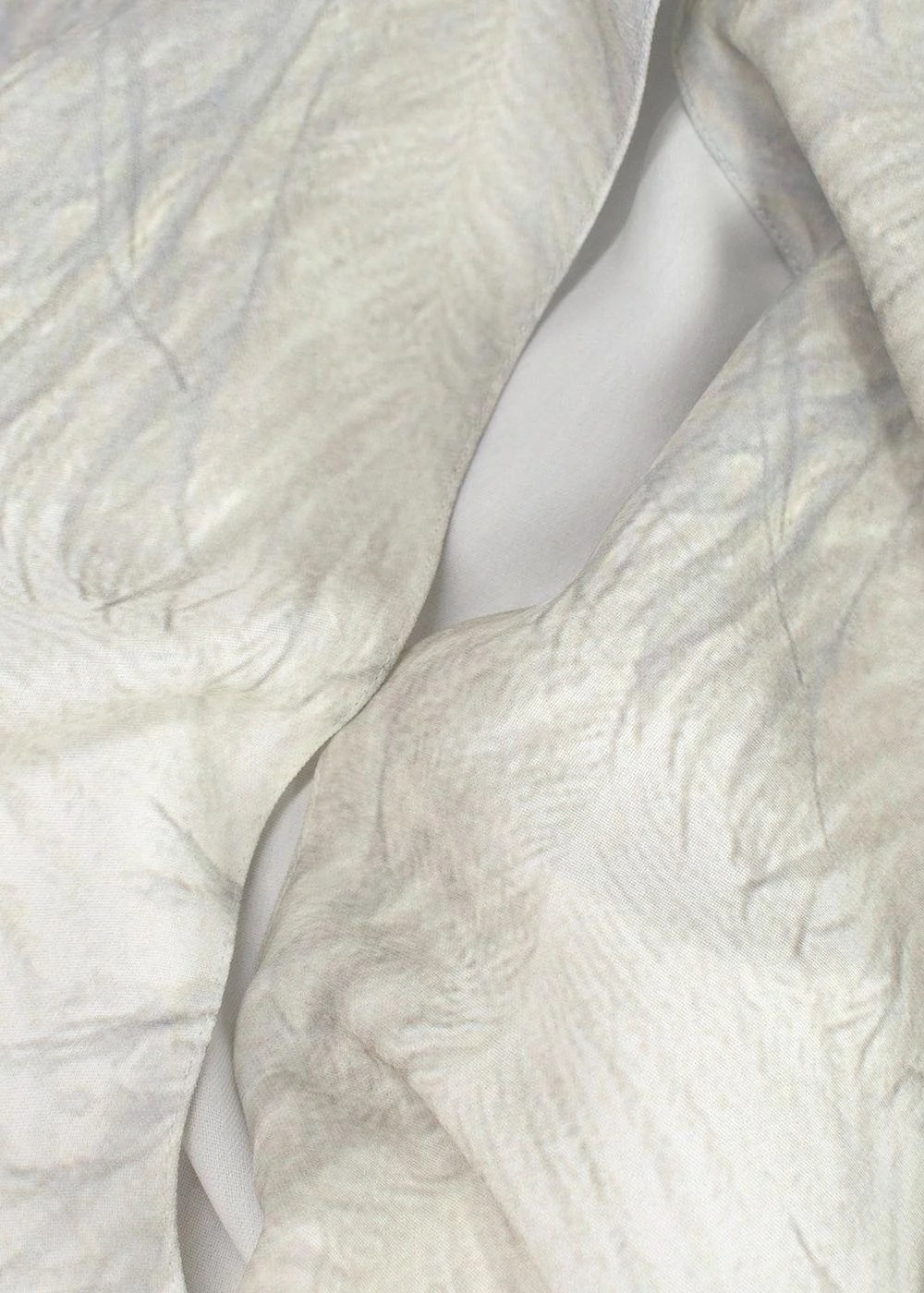 Victoria Beckham Digital Feather Print Scarf Neck Blouse 3