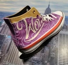 Converse X Wonka Chuck Taylor All Star High Top Swirl Size 9 A08154c New 2