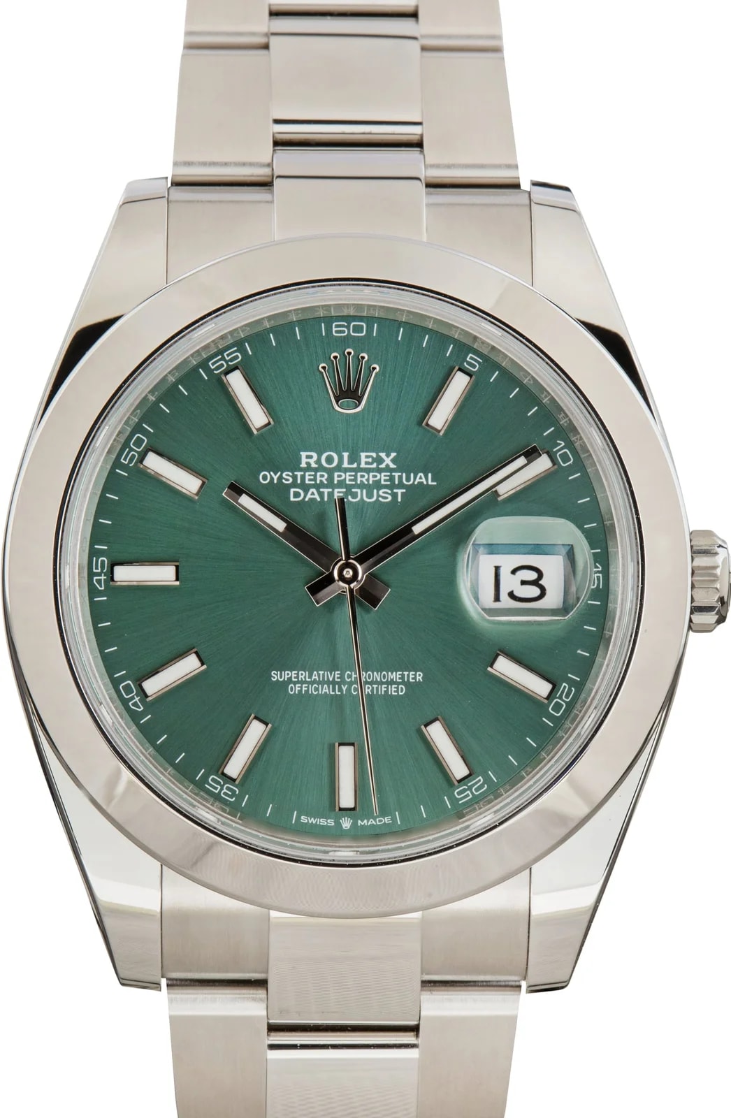Stainless Steel Rolex Datejust 41 Green Dial 126300 2