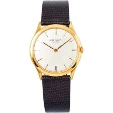 Patek Philippe — Patek Philippe Geneve 2589 18k Yellow Gold Sliver Manual ' 32.6mm — Watch — resale