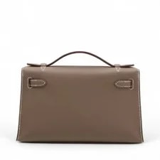 Hermès Pochette Kelly Etoupe Metal Fittings W: 2024 2