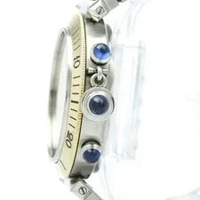 Cartier Pasha 38 Chronograph K18 Gold Stainless Steel Quartz S W31011H 4