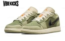 Air Jordan 1 Low SE Craft GS ' J Light ' FD9092-300 New 3