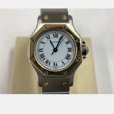 Cartier — Cartier Santos Octagon SM Automatic 23mm Yg/ss Auth — Watch — resale