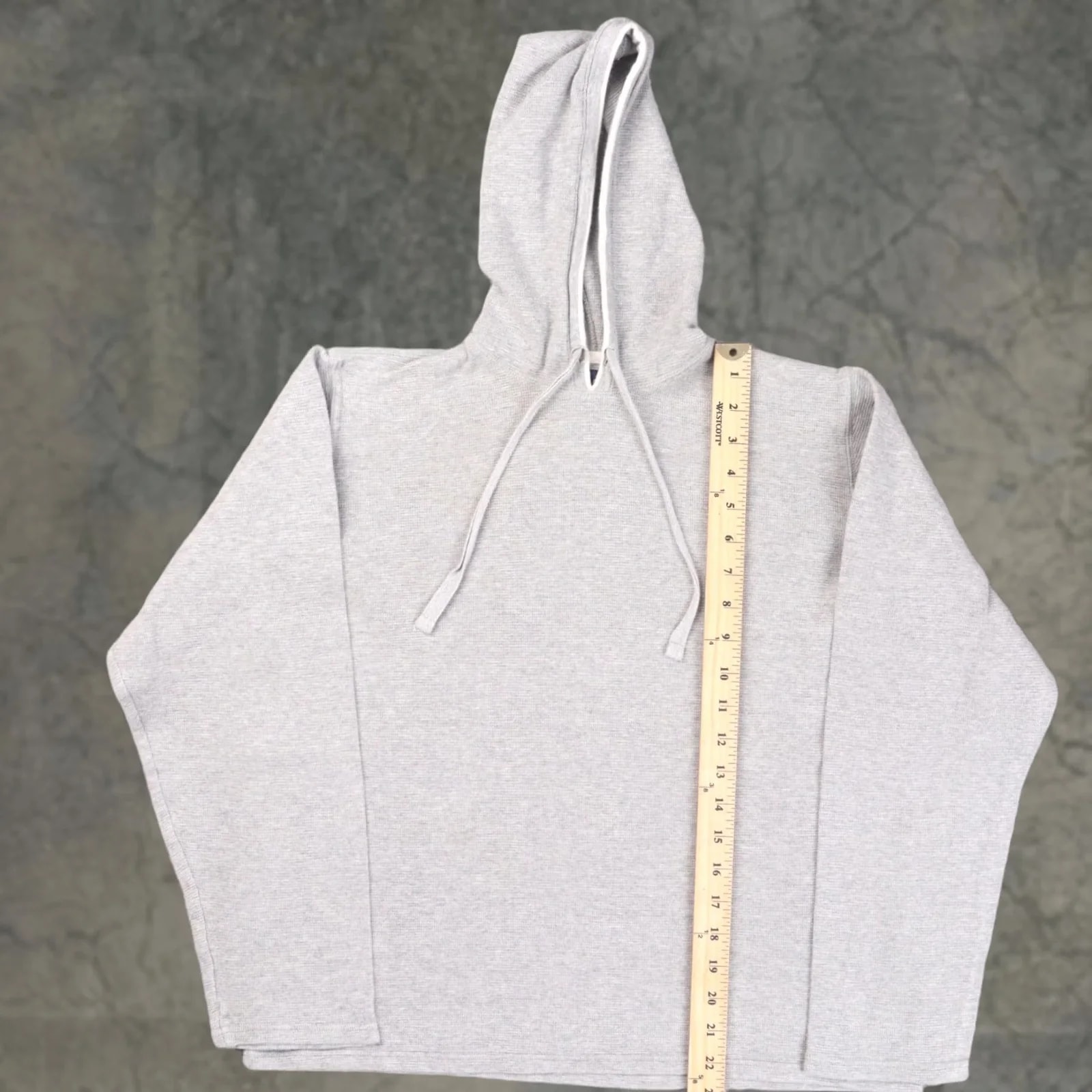 Polo Ralph Lauren — Polo Ralph Lauren Mens Medium Gray Waffle Knit Hooded Sweatshirt Shirt — streetwear — resale