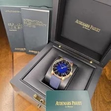 Audemars Piguet Code 11.59 41MM 15210OR Smoke Blue Dial 18 Rose Gold B&P 2