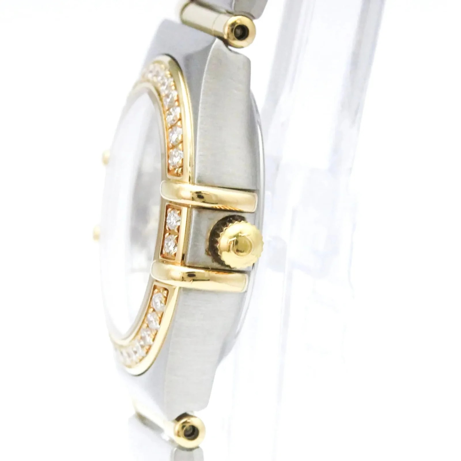 Omega Constellation Quartz Stainless Steel and Yellow Gold With Diamond Bezel and Markers and Mother of Pearl 3