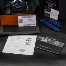 Panerai Luminor Blu Mare PAM01085 44mm Steel Blue Dial Box Papers 2021 3