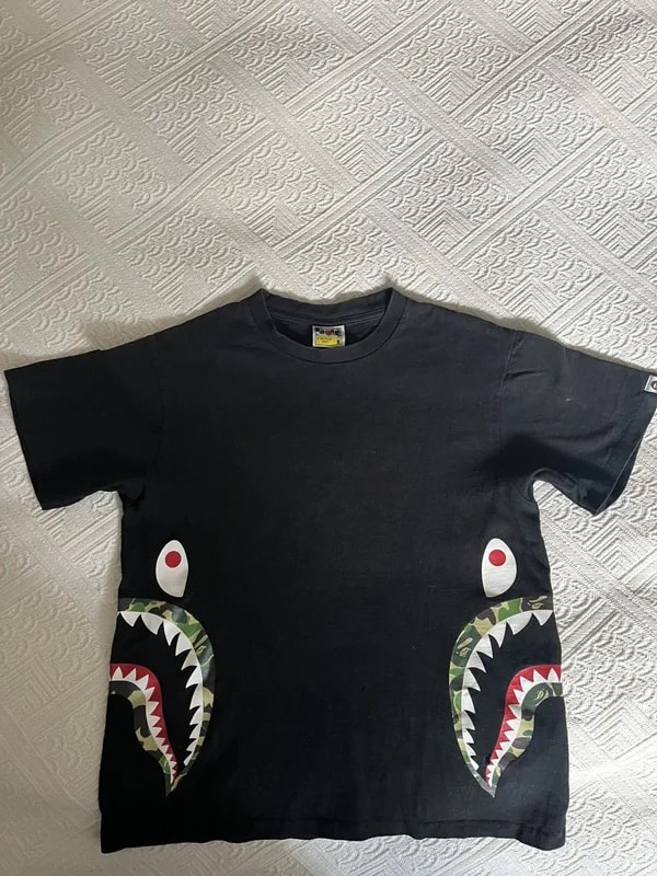 BAPE — Bape 1st Camo Side Shark Tee — streetwear — resale