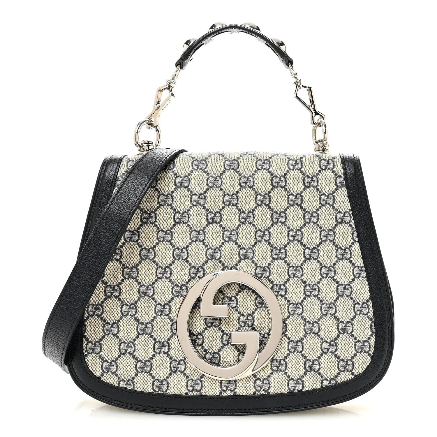 Gucci — Textured Dollar Web Medium Blondie Top Handle Flap — Handbag — resale