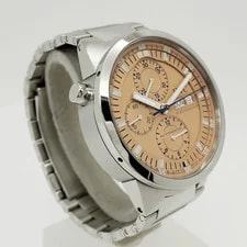 IWC GST Chronograph Rattrapante IW371513 3715-013 Salmon Dial SS Automatic 3