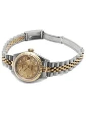 Rolex Datejust 10P Diamond 79173G 26mm Champagne Gold Dial Stainless Box #T088 2