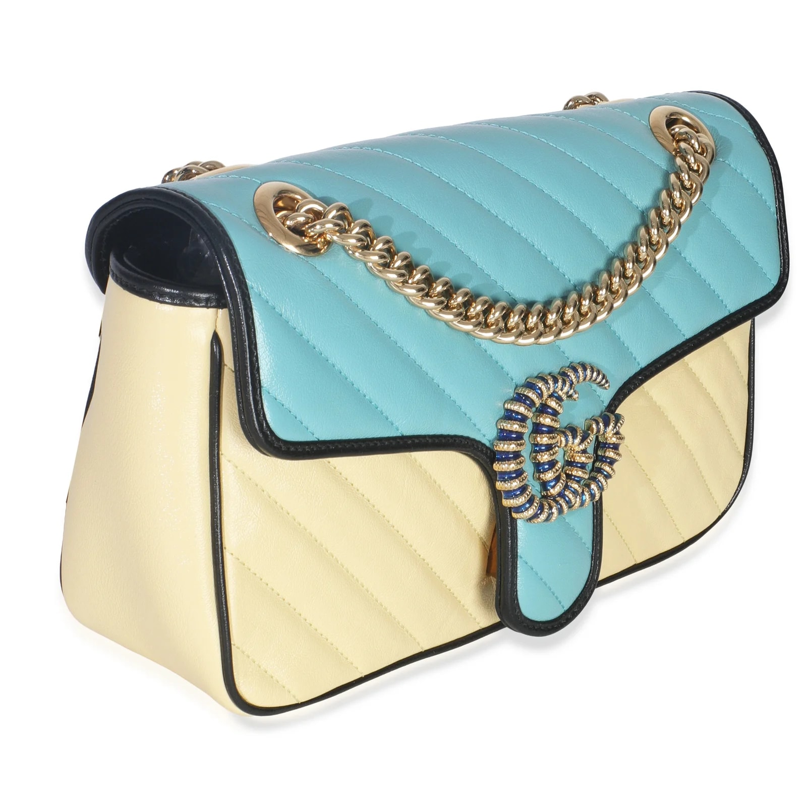 Gucci Matelasse Diagonal Torchon Small GG Marmont ; ; 3
