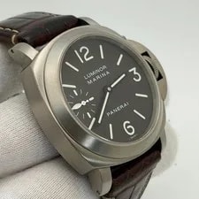 Panerai Luminor Marina PAM00118 PAM 118 44mm Tobacco Dial Titanium Leather 4