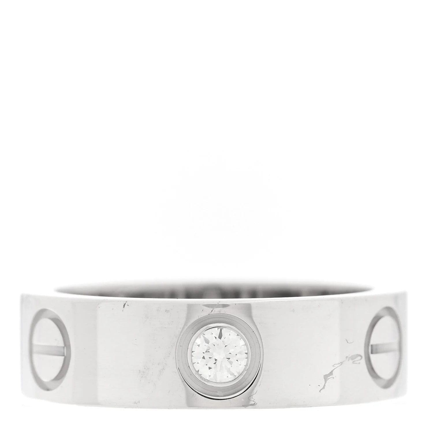 Cartier — 18K White Gold 3 5.5mm Love 51 5.75 — Jewelry — resale