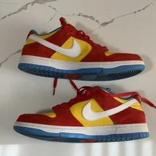 Nike SB Dunk Low Bart Simpson ’S Size 11 BQ6817-602 Habanero Shoes 3