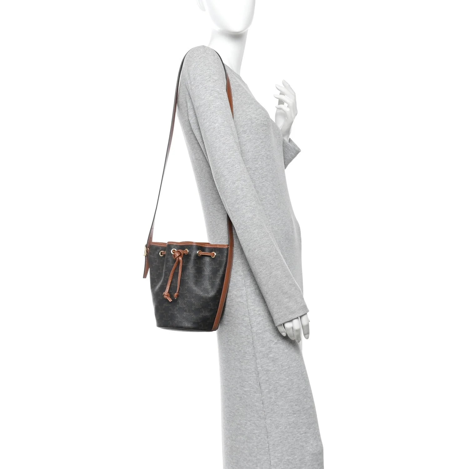 Triomphe Small Drawstring Bucket 2