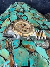 TAG Heuer Professional 265.406 Chronograph Silver Gold 39mm Auth 3