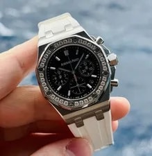 Audemars Piguet — Audemars Piguet Royal Oak Offshore 37mm 25231ST Black Dial & Factory Diamonds — Watch — resale