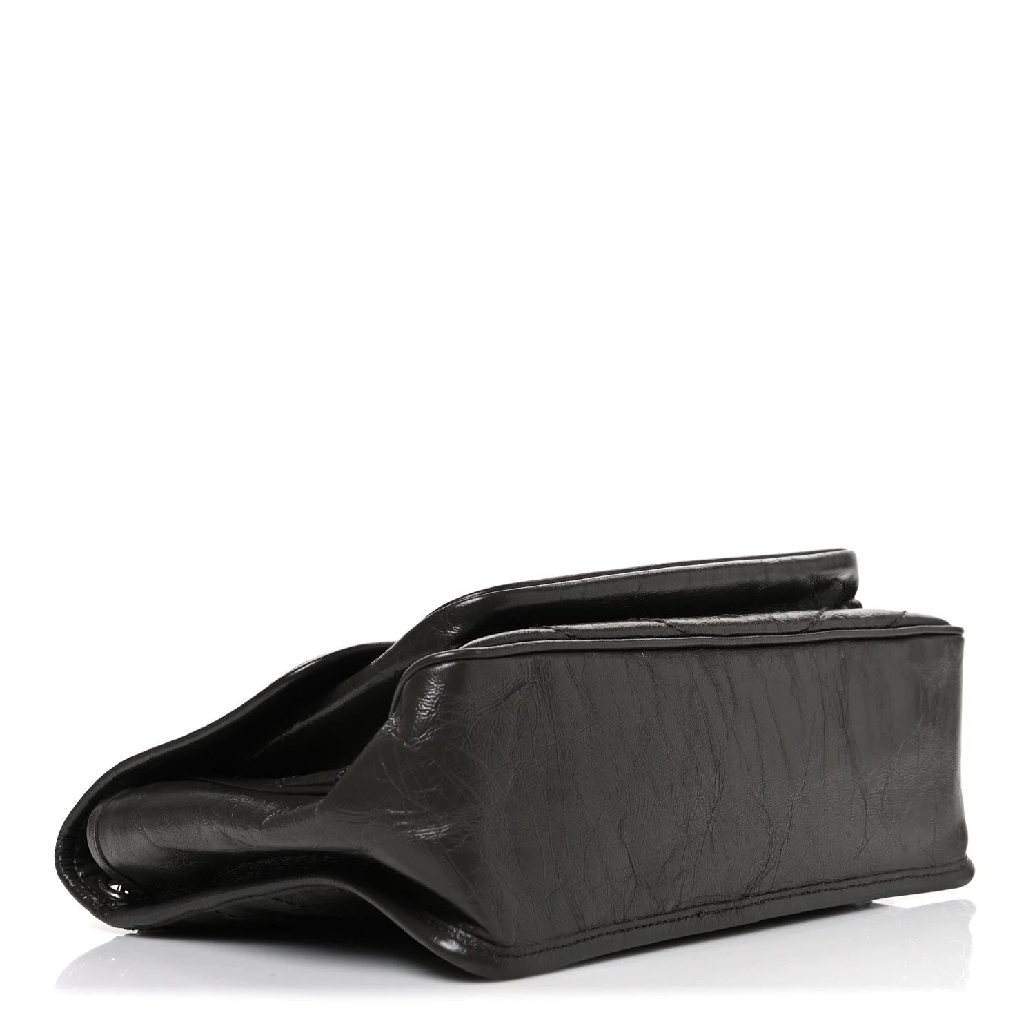 Crinkled Medium Niki Chain Satchel Storm 4