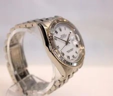 💥1993 Rolex Datejust 16220 White Roman Dial Thunderbird Bezel 36mm Serviced💥 4