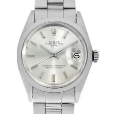 Rolex — Rolex Oyster Perpetual Date 1500 Silver Bar 25 Number Antique — Watch — resale
