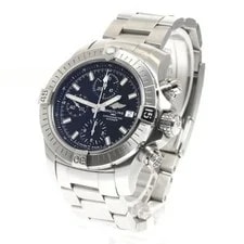 Breitling Avenger Chronograph 43 A13385 43mm SS Black Dial Automatic Date #C178 2