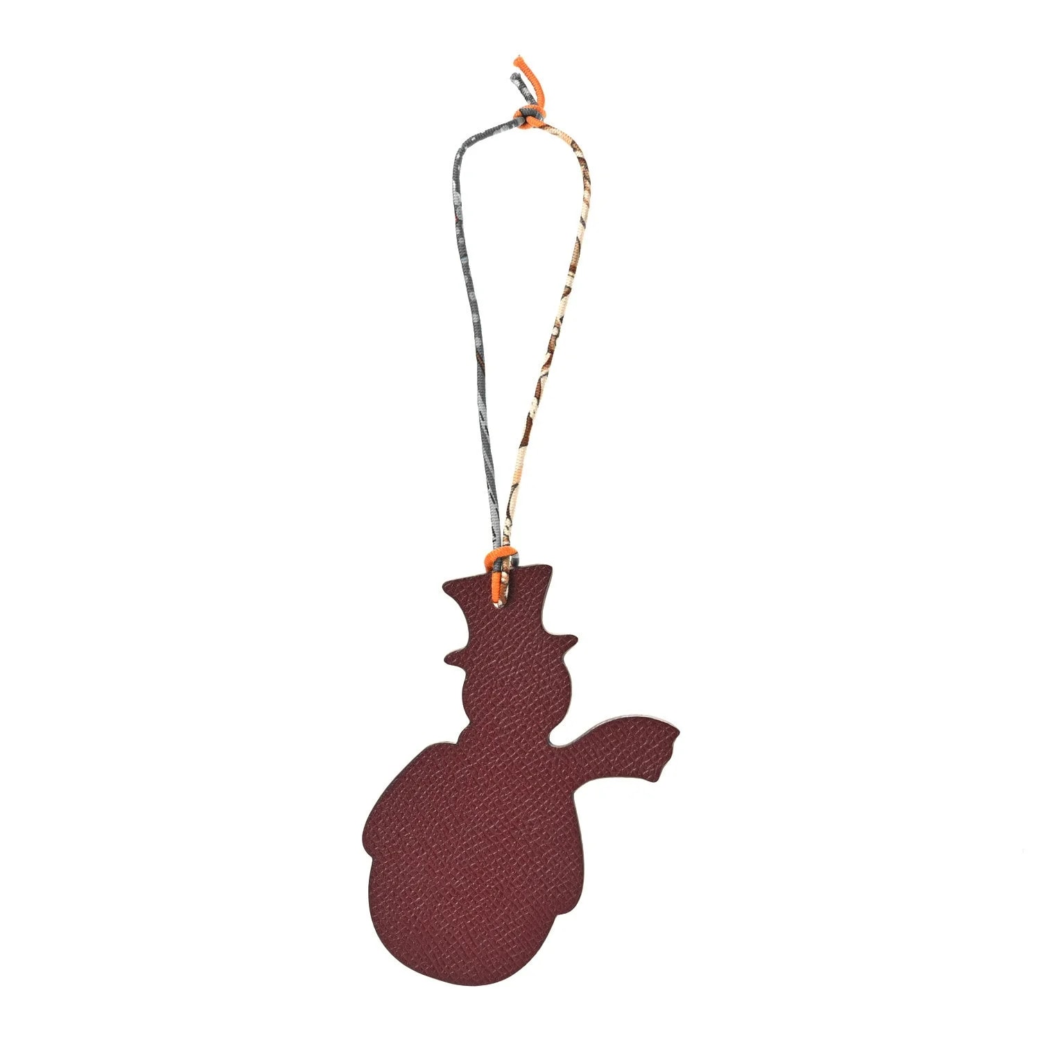 Hermès — Petit H Snowman Bag Charm Grenat Bambou — Accessory — resale
