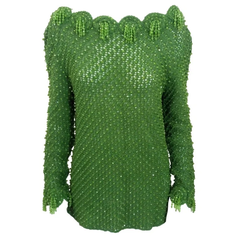 Italian Beaded Hand Crafted Sweater — Clothing — resale