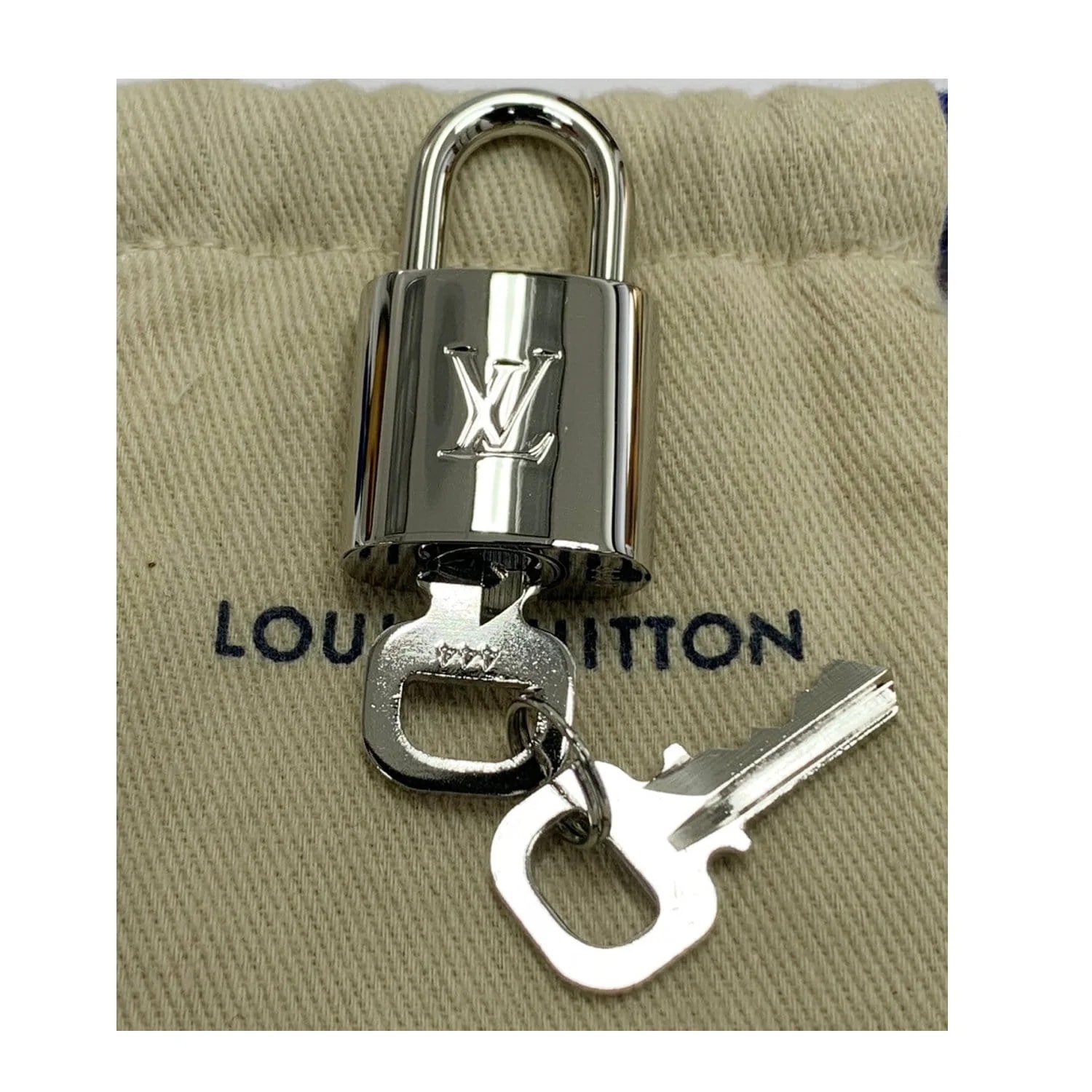 Louis Vuitton Padlock and 2 Keys Bag Charm Number 444 3