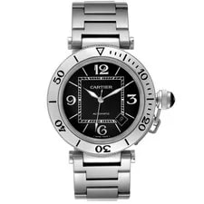 Cartier Pasha Seatimer Black Dial Steel Automatic W31080M7 2