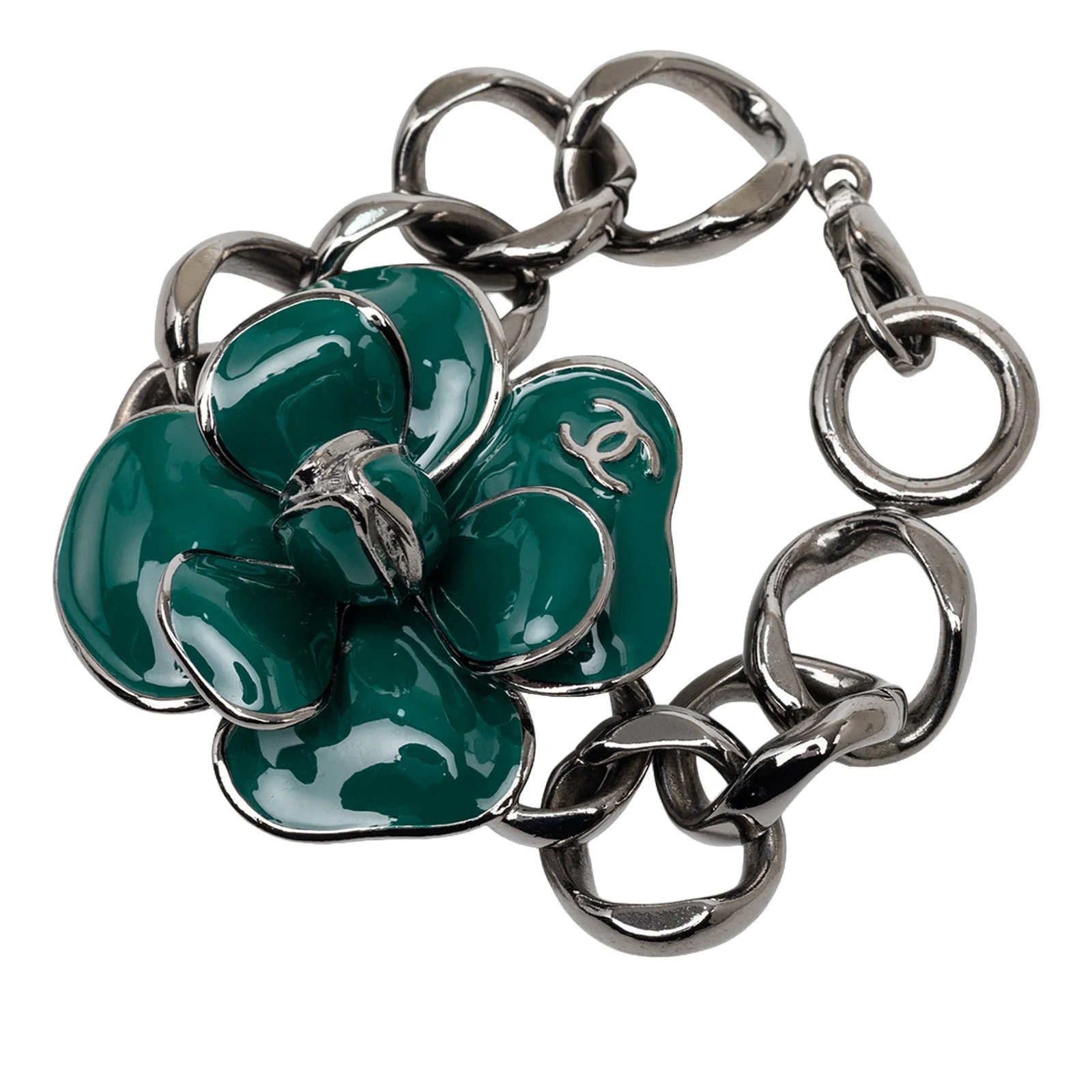 CC Ruthenium and Enamel Camellia Chain 3