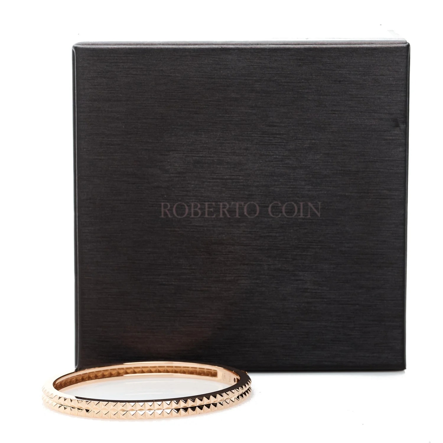 18K Rose Gold Rock and Diamonds Bangle 4