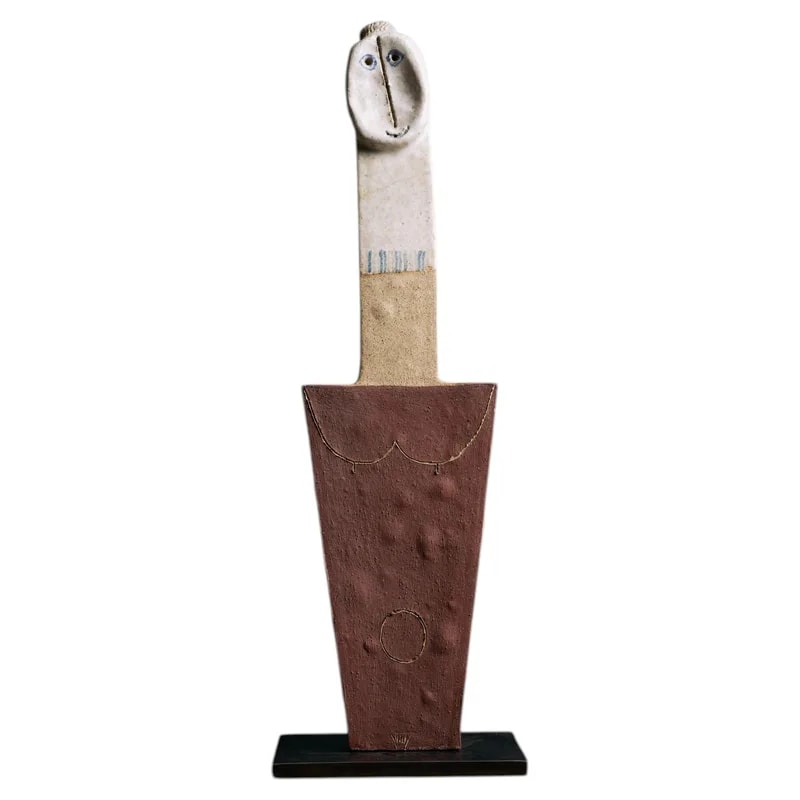 Ceramic Sculpture with Steel Base by Bruno Gambone, Italy, c. 1990 — decorative_object — resale