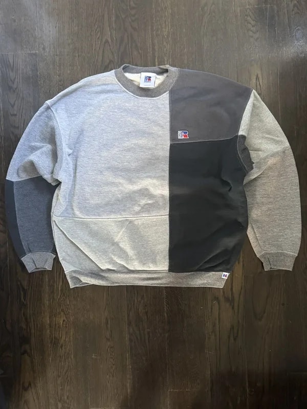 KITH — 1 of 1 Kith X Russell Athletic Patchwork Crewneck Sweatshirt — streetwear — resale
