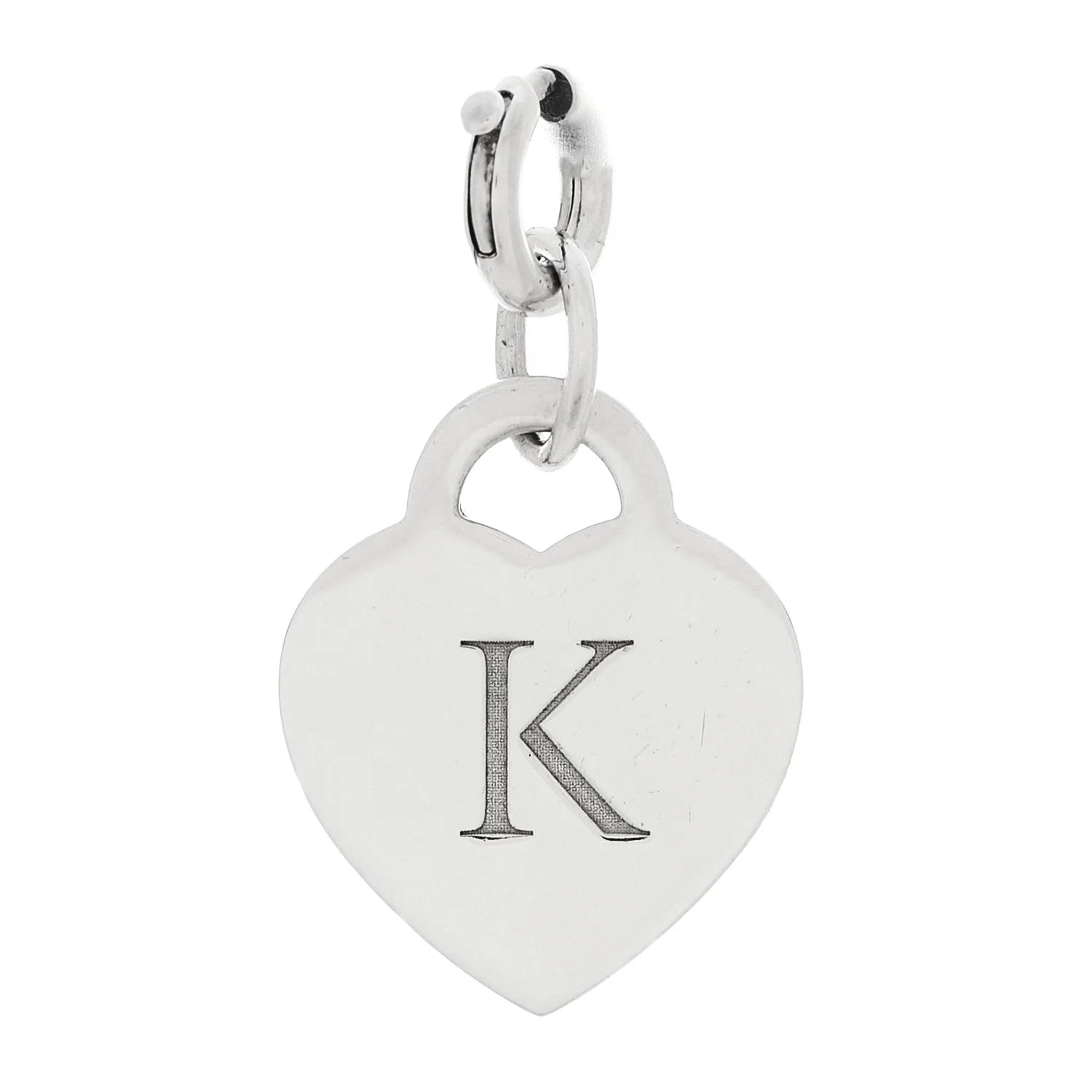 Tiffany & Co. — Letter K Heart Charm — Jewelry — resale