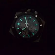 Audemars Piguet Royal Oak Offshore Chronograph Titanium Ceramic Gray Dial 44 B&P 4