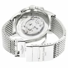 Breitling Transocean Chronograph 1915 AB141112 Automatic 43mm Box Papers Silver 4