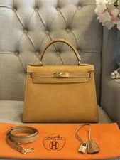 Hermès — Hermès Kelly 28 Peau Porc Hardware GHW Stamp W Circle — Handbag — resale