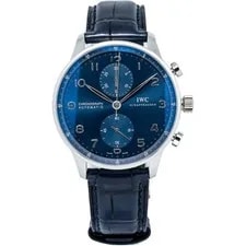 IWC — IWC Portuguese Chronograph IW371491 SS Blue Dial Auto 41mm — Watch — resale