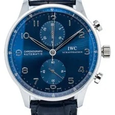IWC Portuguese Chronograph IW371491 SS Blue Dial Auto 41mm 2
