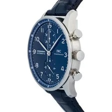 IWC Portuguese Chronograph IW371491 SS Blue Dial Auto 41mm 3