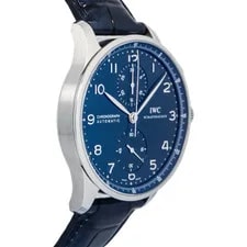 IWC Portuguese Chronograph IW371491 SS Blue Dial Auto 41mm 4