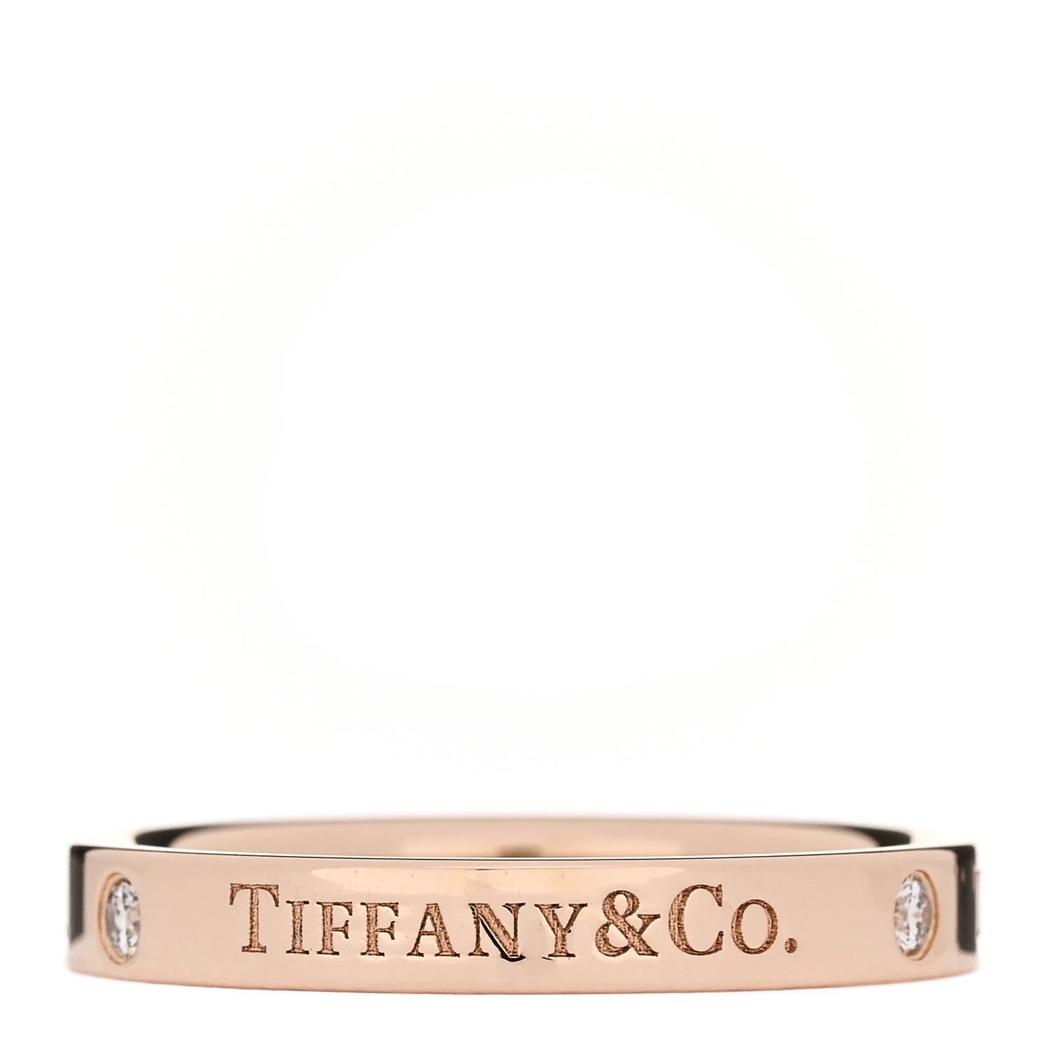 Tiffany & Co. — 18K Rose Gold Logo Band 56 7.75 — Jewelry — resale