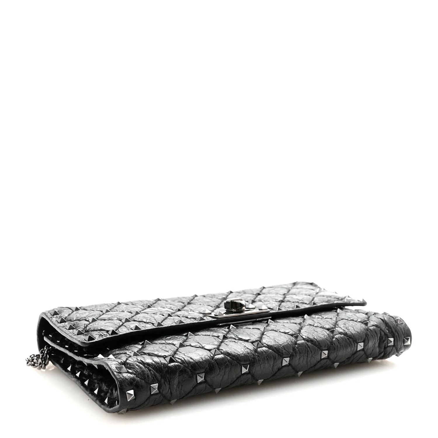 Craquele Rockstud Spike Wallet on Chain 4