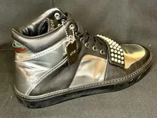 Gucci Limited Edition Metallic High Top US 8.5 W/ Box & Dust Bag 2