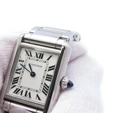 Cartier Quartz Tank Must WSTA0051 Stainless Steel 29.5mm Silver Dial #TZW350 4