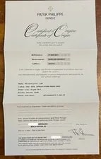 Patek Philippe — Patek Philippe Certificate of Origin for PP World Time Complications 7130G-001 — Watch — resale