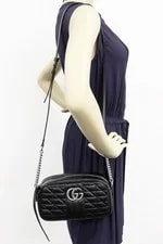 Gucci GG Marmont Quilted Small Camera #TKB064 2